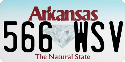 AR license plate 566WSV