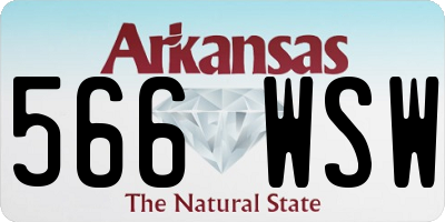 AR license plate 566WSW