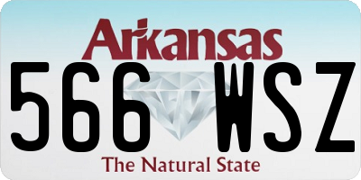 AR license plate 566WSZ