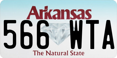 AR license plate 566WTA