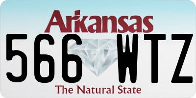 AR license plate 566WTZ