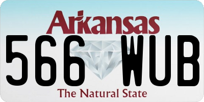 AR license plate 566WUB