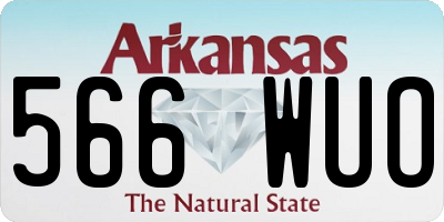 AR license plate 566WUO