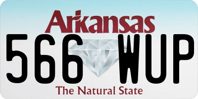 AR license plate 566WUP