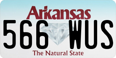 AR license plate 566WUS