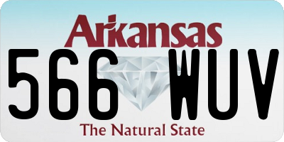 AR license plate 566WUV