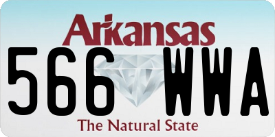 AR license plate 566WWA