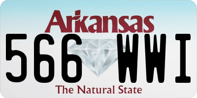 AR license plate 566WWI