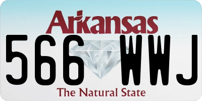 AR license plate 566WWJ