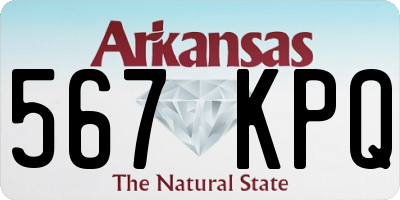 AR license plate 567KPQ