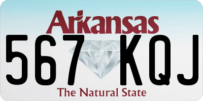 AR license plate 567KQJ