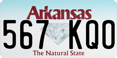 AR license plate 567KQO