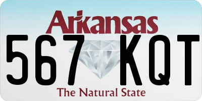 AR license plate 567KQT