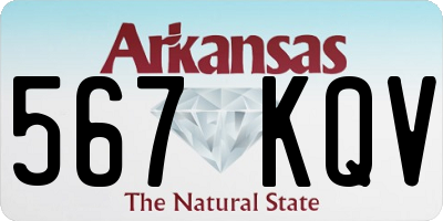 AR license plate 567KQV