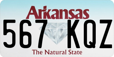 AR license plate 567KQZ
