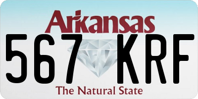 AR license plate 567KRF