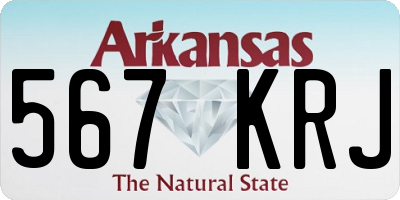 AR license plate 567KRJ