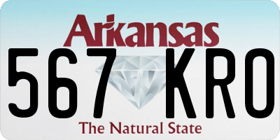 AR license plate 567KRO