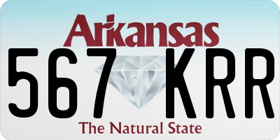 AR license plate 567KRR