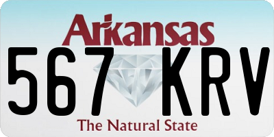 AR license plate 567KRV