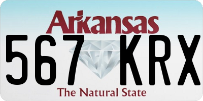 AR license plate 567KRX