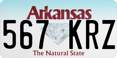 AR license plate 567KRZ