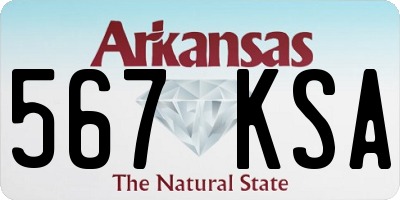 AR license plate 567KSA