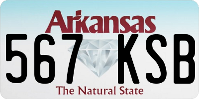 AR license plate 567KSB