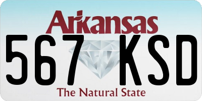 AR license plate 567KSD