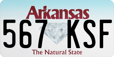 AR license plate 567KSF