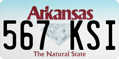 AR license plate 567KSI