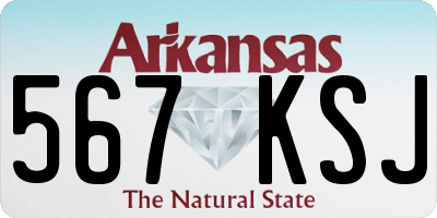 AR license plate 567KSJ