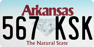 AR license plate 567KSK