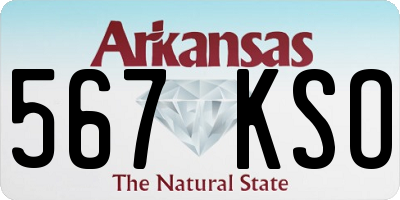 AR license plate 567KSO