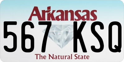 AR license plate 567KSQ