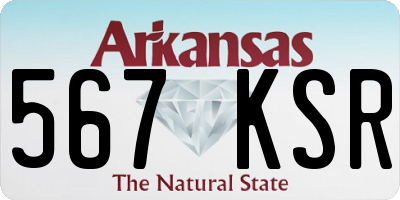AR license plate 567KSR