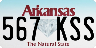 AR license plate 567KSS