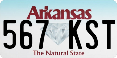 AR license plate 567KST