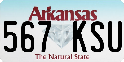 AR license plate 567KSU