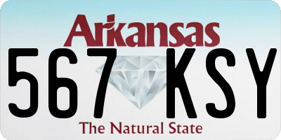 AR license plate 567KSY