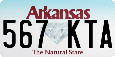 AR license plate 567KTA
