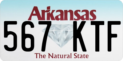 AR license plate 567KTF
