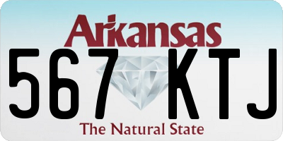 AR license plate 567KTJ