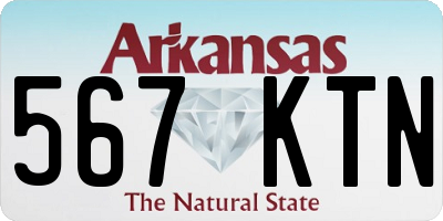 AR license plate 567KTN