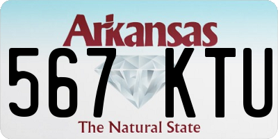 AR license plate 567KTU