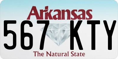 AR license plate 567KTY