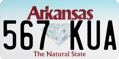 AR license plate 567KUA