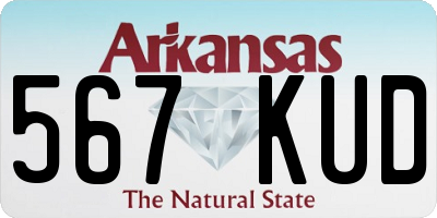 AR license plate 567KUD