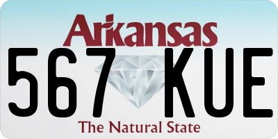 AR license plate 567KUE