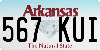 AR license plate 567KUI